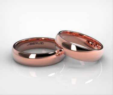 Verighete din aur roz de 14k SS 049