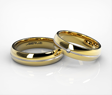 Verighete din aur de 14k alb si galben SS 043v