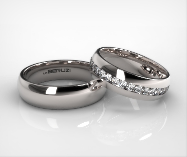 Verighete din aur alb de 14k SS 054