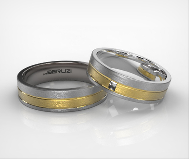 Verighete din aur de 14k alb si galben SS 102