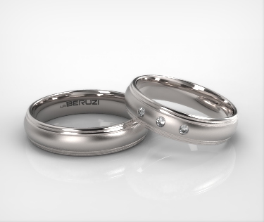 Verighete din aur alb de 14k SS 038