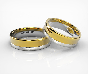Verighete din aur de 14k alb si galben SS 105v