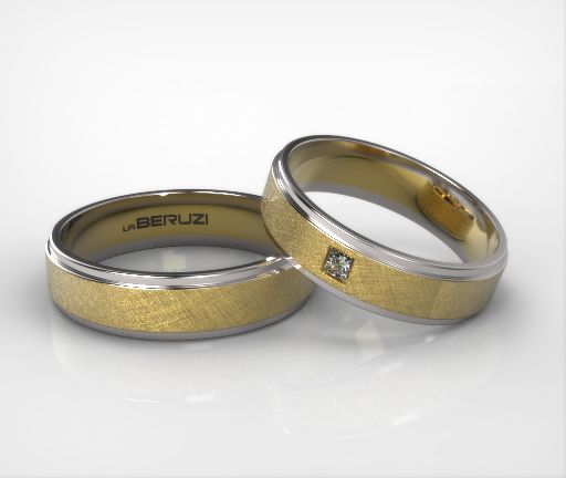 Verighete din aur de 14k alb si galben SS 115