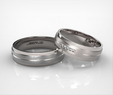 Verighete din aur alb de 14k SS 077