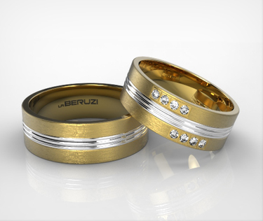 Verighete din aur de 14k alb si galben SS 020g