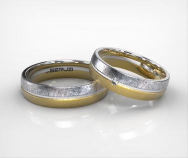 Verighete din aur de 14k alb si galben SS 104