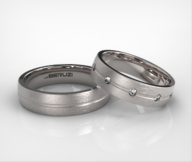Verighete din aur alb de 14k SS 018