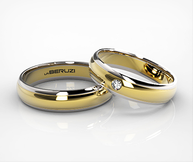 Verighete din aur de 14k alb si galben SS 037v
