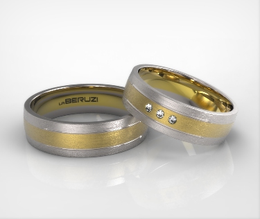 Verighete din aur de 14k alb si galben SS 027