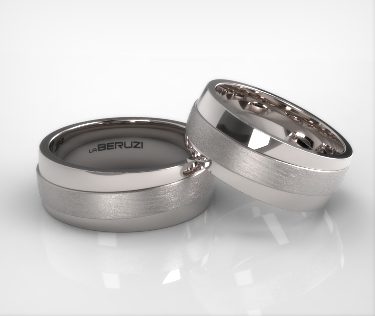 Verighete din aur alb de 14k SS 053