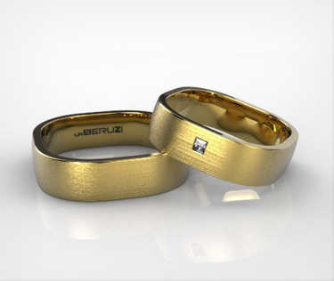 Verighete din aur alb si galben de 14k SS 081