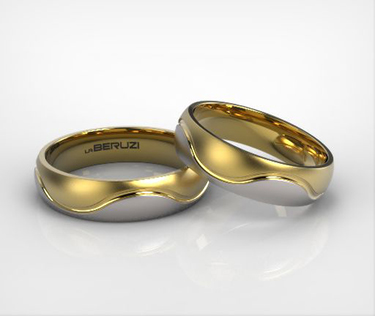 Verighete din aur de 14k alb si galben SS 094