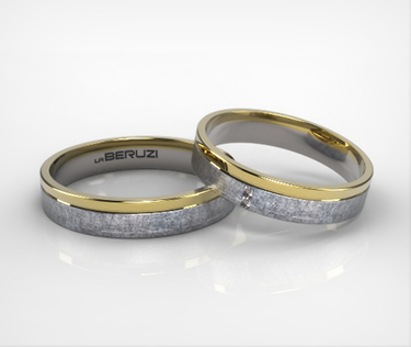 Verighete din aur de 14k alb si galben SS 110