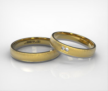 Verighete din aur de 14k alb si galben SS 075