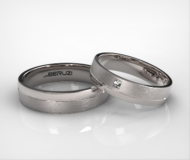 Verighete din aur alb de 14k SS 019