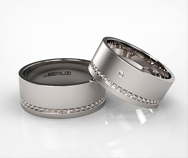 Verighete din aur alb de 14k SS 096